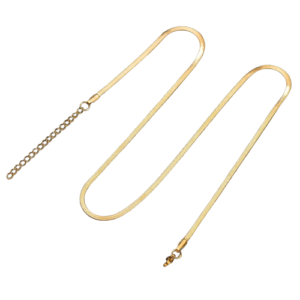 Flat Gold Chain Snake Necklace