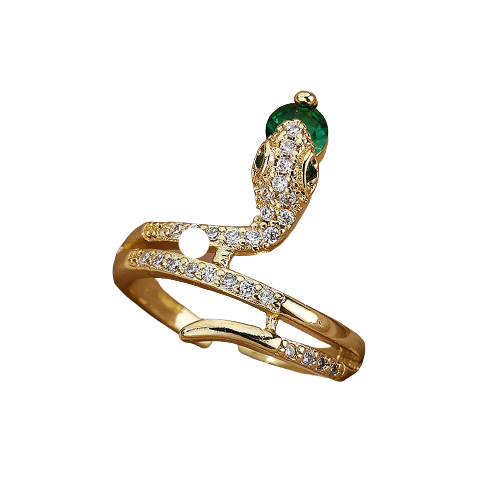 Gold Plated Stainless Steel Snake Ring